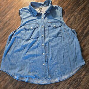 LEE 100% Cotton Chambray Western Style Tunic Blouse NWOT/SIZE 3X